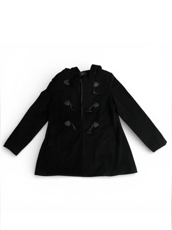 Love Tree Jackets & Blazers - LOVE TREE Women’s Black Winter Wool Pea Coat With Hood & Toggles Size Large